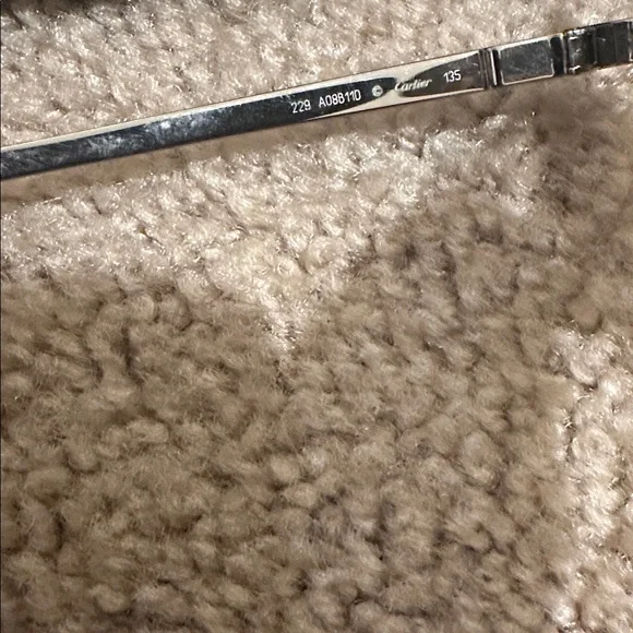 Cartier Silver and Black Aviator Sunglasses - Picture 3 of 4